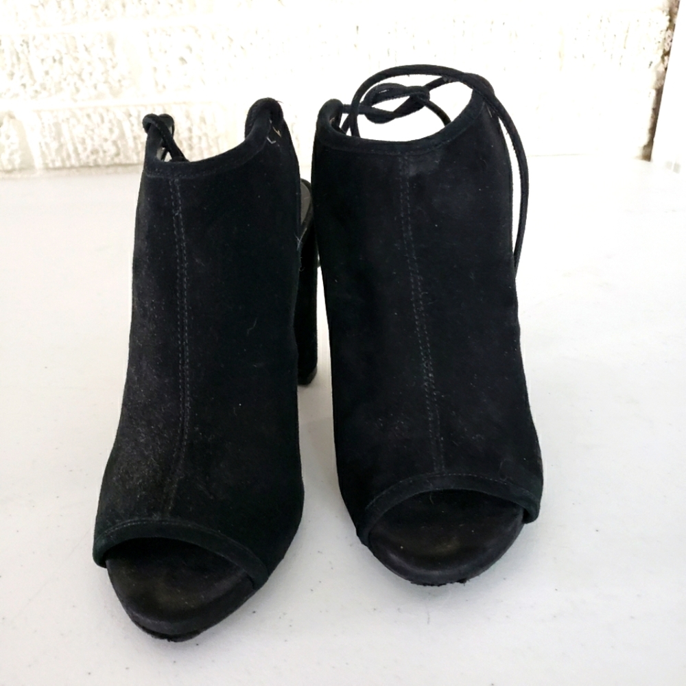Kenneth Cole Delila Suede Lace-Up Mules